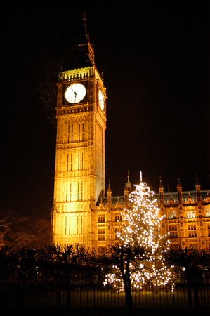 Christmas at Parliament, London